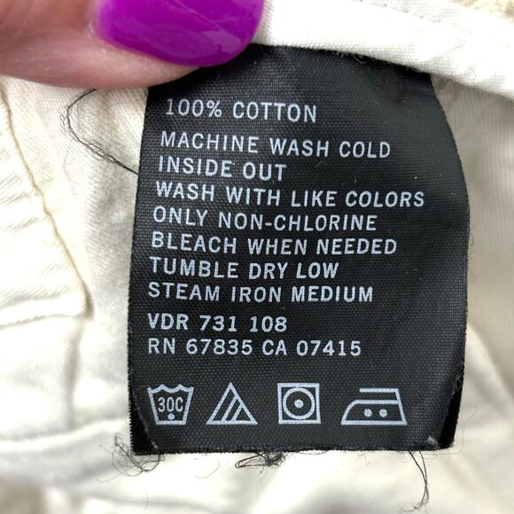 Tommy Hilfiger 100% Cotton Shorts, Navy Blue High Waist Chinos, Women's Size 8 - Picture 5 of 6